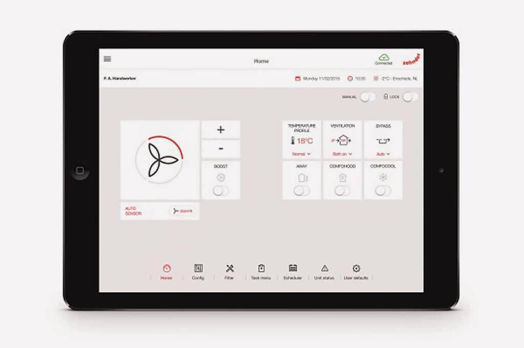 Zehnder ComfoAir IPad Schiedel