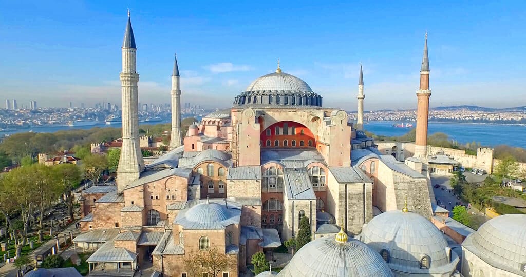 Hagia Sofia Turecko príklady zložitého štýlu byzantskej architektúry