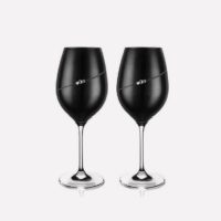 Diamante Silhouette black poháre na víno