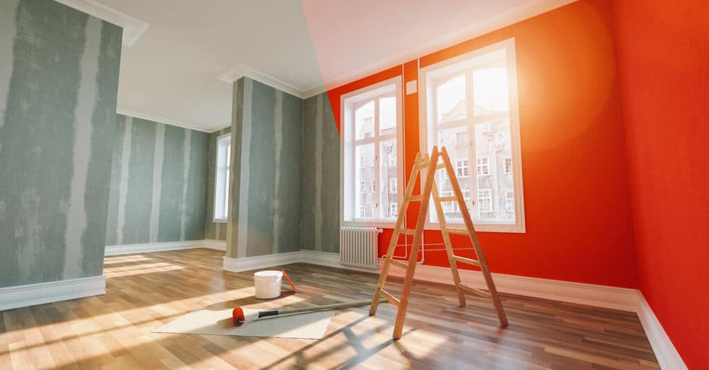 Maľovanie bytu spravnou farbou chyby bytu