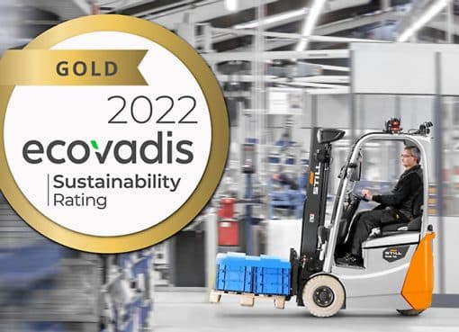 STILL získal zlatý certifikát udržateľnosti od EcoVadis
