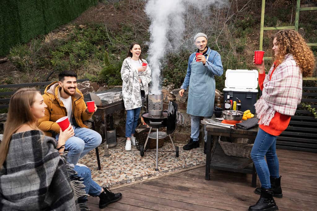 Zohriať pri ohni sa môžete aj na terase