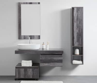 Kúpelňová zostava s umývadlom a zrkadlom Jon Zariaďujeme kúpeľňu