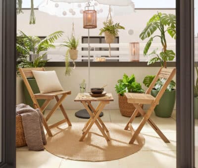 Letná balkónová zostava nábytku