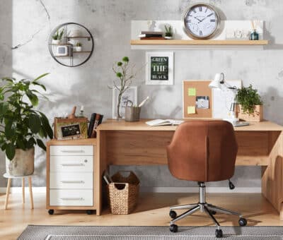 Kancelária alebo pracovný kútik v obývačke Home Office