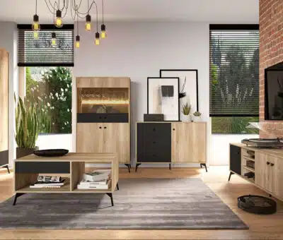 Moderná kolekcia nábytku SIGA s hnedo čiernym prevedením