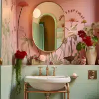 Ružová farba na stenách môže byť dominantným prvkom miestnost