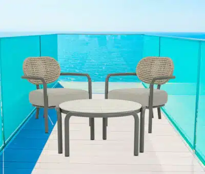 Pohodlný balkónový set Laguna štýlové sedenie do exteriéru