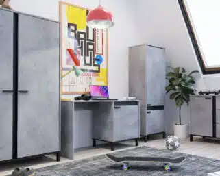 Detská izba BRILO predstavuje moderný betónový dizajn