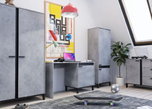 Detská izba BRILO predstavuje moderný betónový dizajn