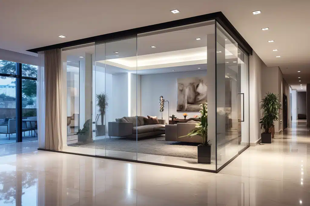 Sklenené priečky vnášajú do domova pocit otvorenosti