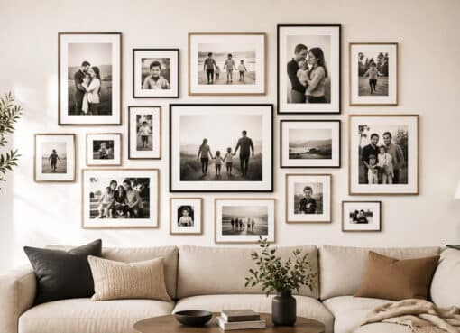 Rodinné fotografie ako galéria: ako z nich vytvoriť dizajnový prvok interiéru
