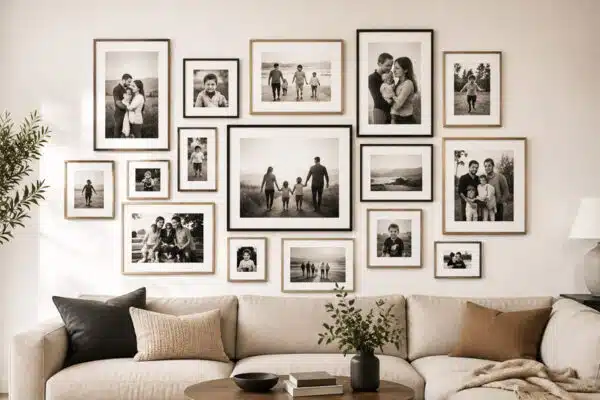 Rodinné fotografie ako galéria ako z nich vytvoriť dizajnový prvok interiéru