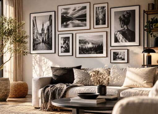 Čiernobiela fotografia v interiéri: nadčasový trend alebo klišé?
