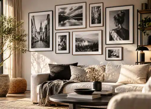 Čiernobiela fotografia v interiéri: nadčasový trend alebo klišé?